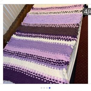 Cozy Purple Striped Blanket